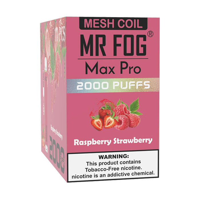MR FOG MAX PRO 2000 PUFFS RASPBERRY STRAWBERRY