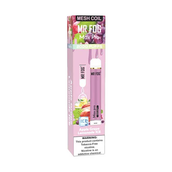 MR FOG MAX PRO 2000 PUFFS Apple Grape Lemonade On Ice