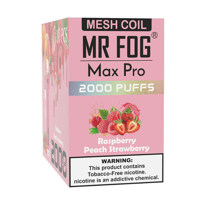 MR FOG MAX PRO 2000 PUFFS Raspberry Peach Strawberry