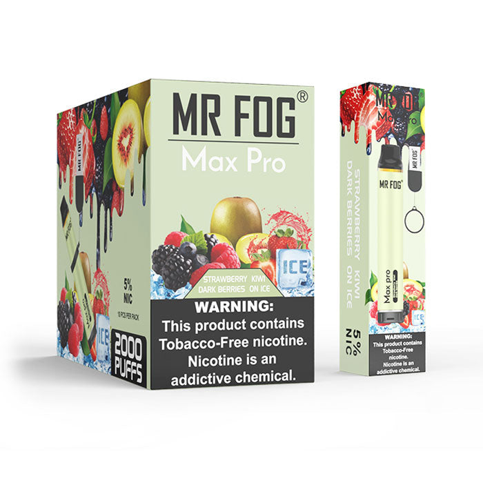 MR FOG MAX PRO 2000 PUFFS Strawberry Kiwi Dark Berries On Ice