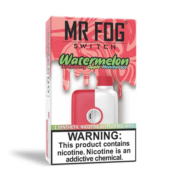 MR FOG SWITCH 5500 PUFFS WATERMELON STRAWBERRY APPLE MENTHOL ICE